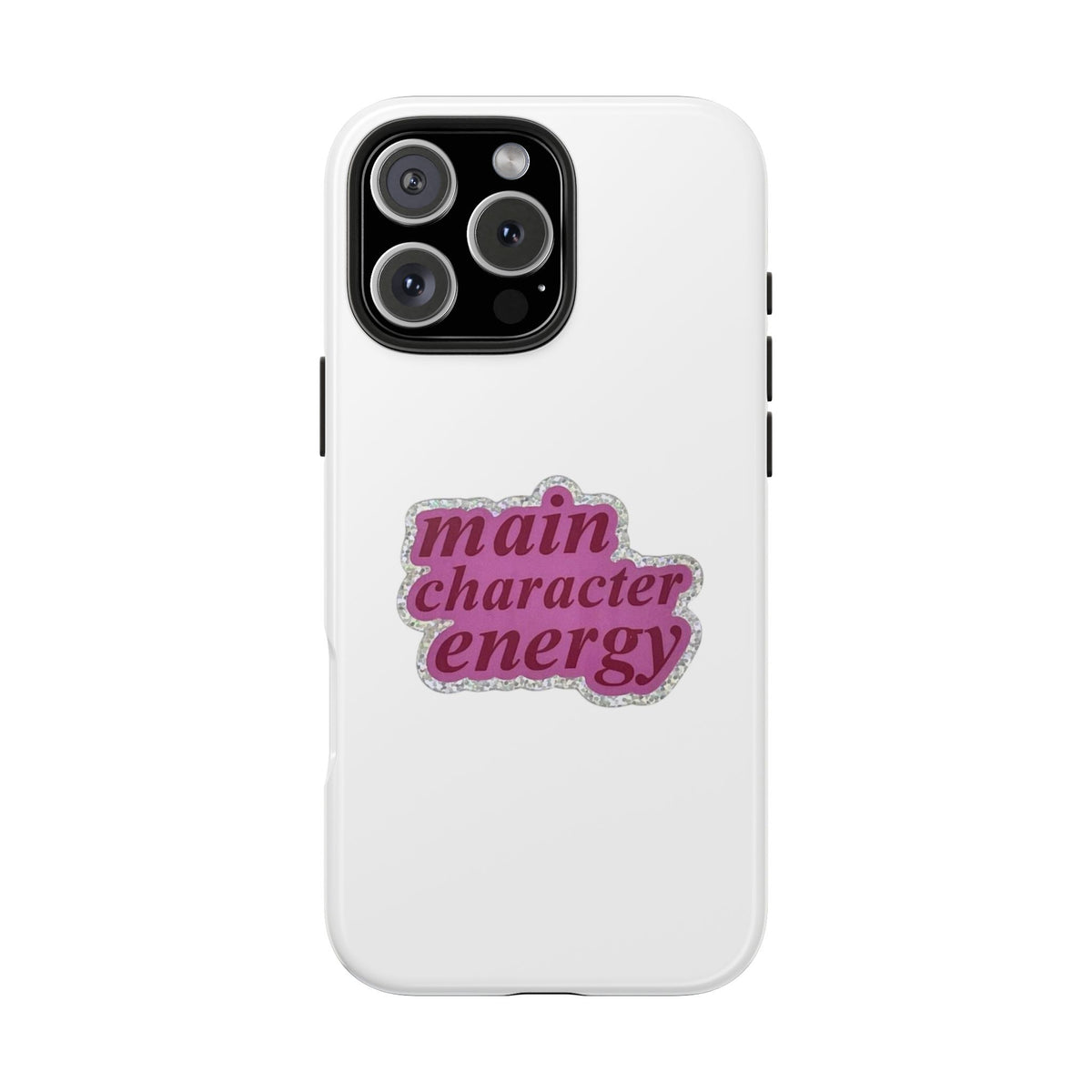 Main Character Energy Tough Phone Case — Pink Retro Graphic