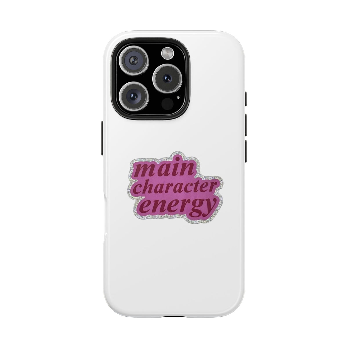 Main Character Energy Tough Phone Case — Pink Retro Graphic