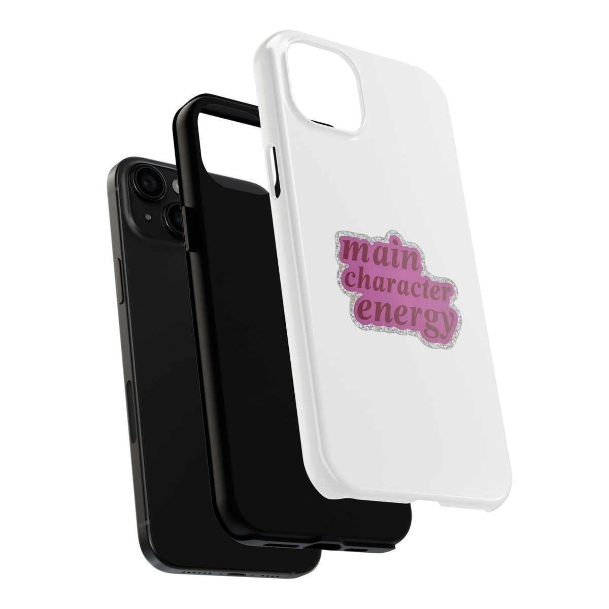 Main Character Energy Tough Phone Case — Pink Retro Graphic