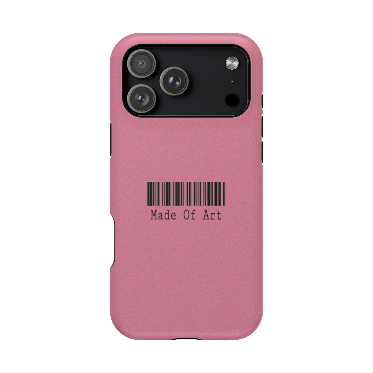 Made of Art Pink Impact-Resistant Phone Case — Barcode Graphic Protective Cover