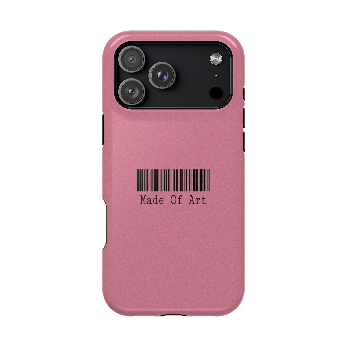 Made of Art Pink Impact-Resistant Phone Case — Barcode Graphic Protective Cover
