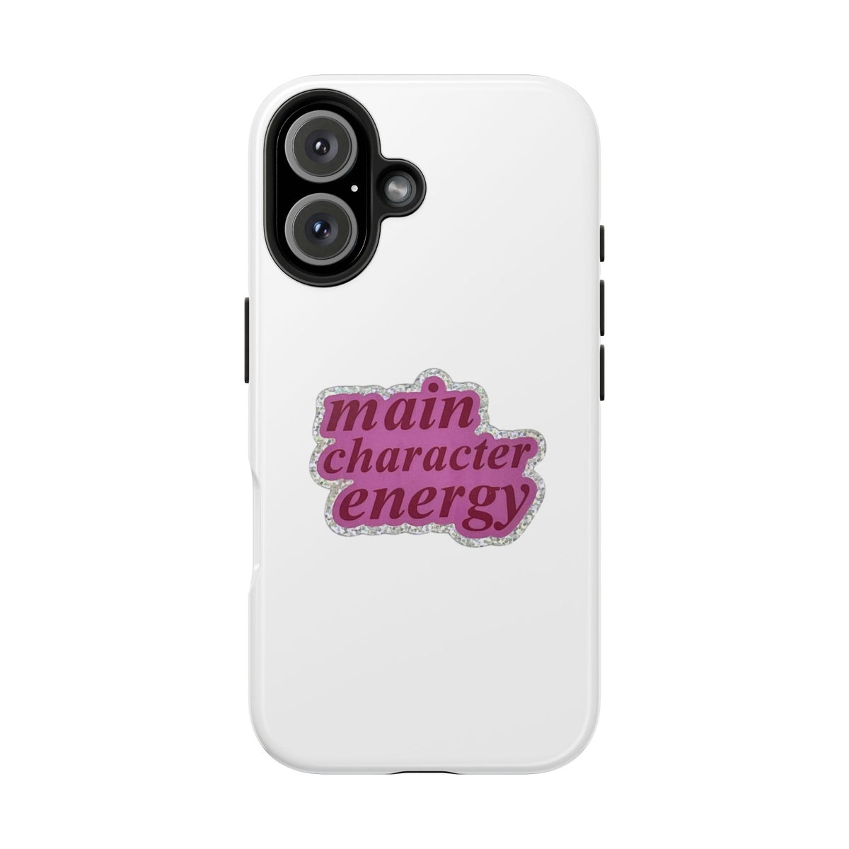 Main Character Energy Tough Phone Case — Pink Retro Graphic