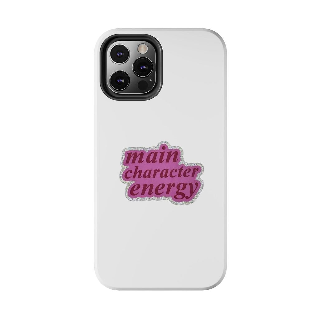 Main Character Energy Tough Phone Case — Pink Retro Graphic