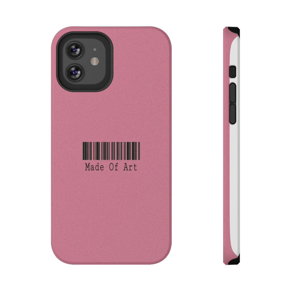 Made of Art Pink Impact-Resistant Phone Case — Barcode Graphic Protective Cover