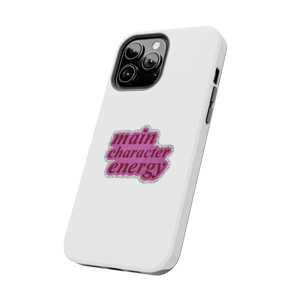 Main Character Energy Tough Phone Case — Pink Retro Graphic