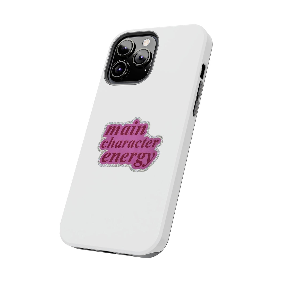 Main Character Energy Tough Phone Case — Pink Retro Graphic