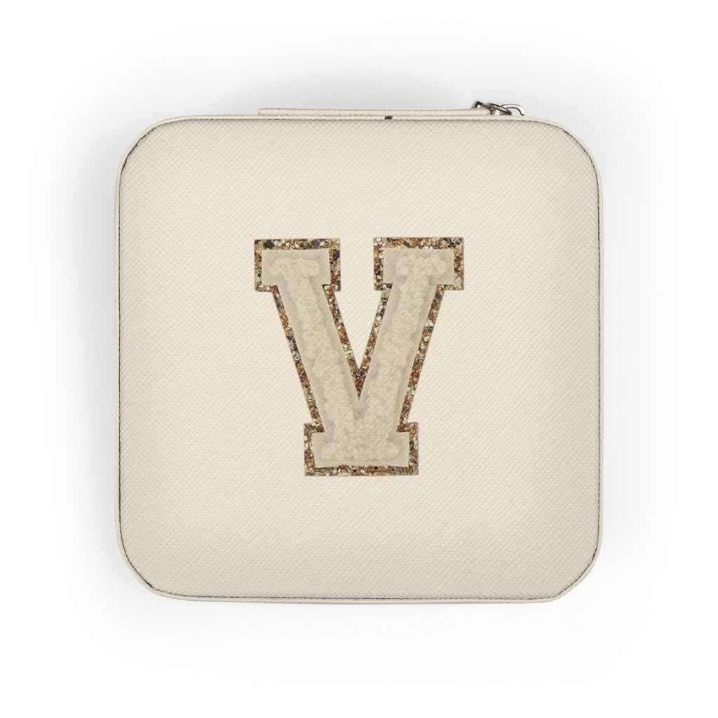 Monogram V Pink Travel Jewelry Case — Compact Organizer for Rings, Earrings & Necklaces