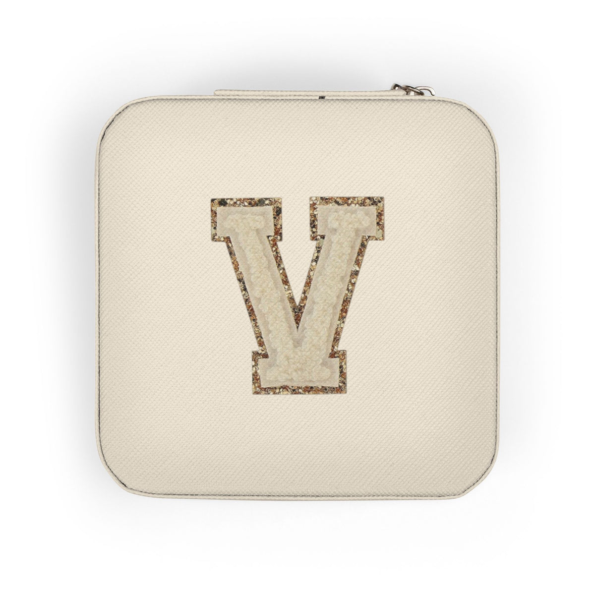 Monogram V Pink Travel Jewelry Case — Compact Organizer for Rings, Earrings & Necklaces
