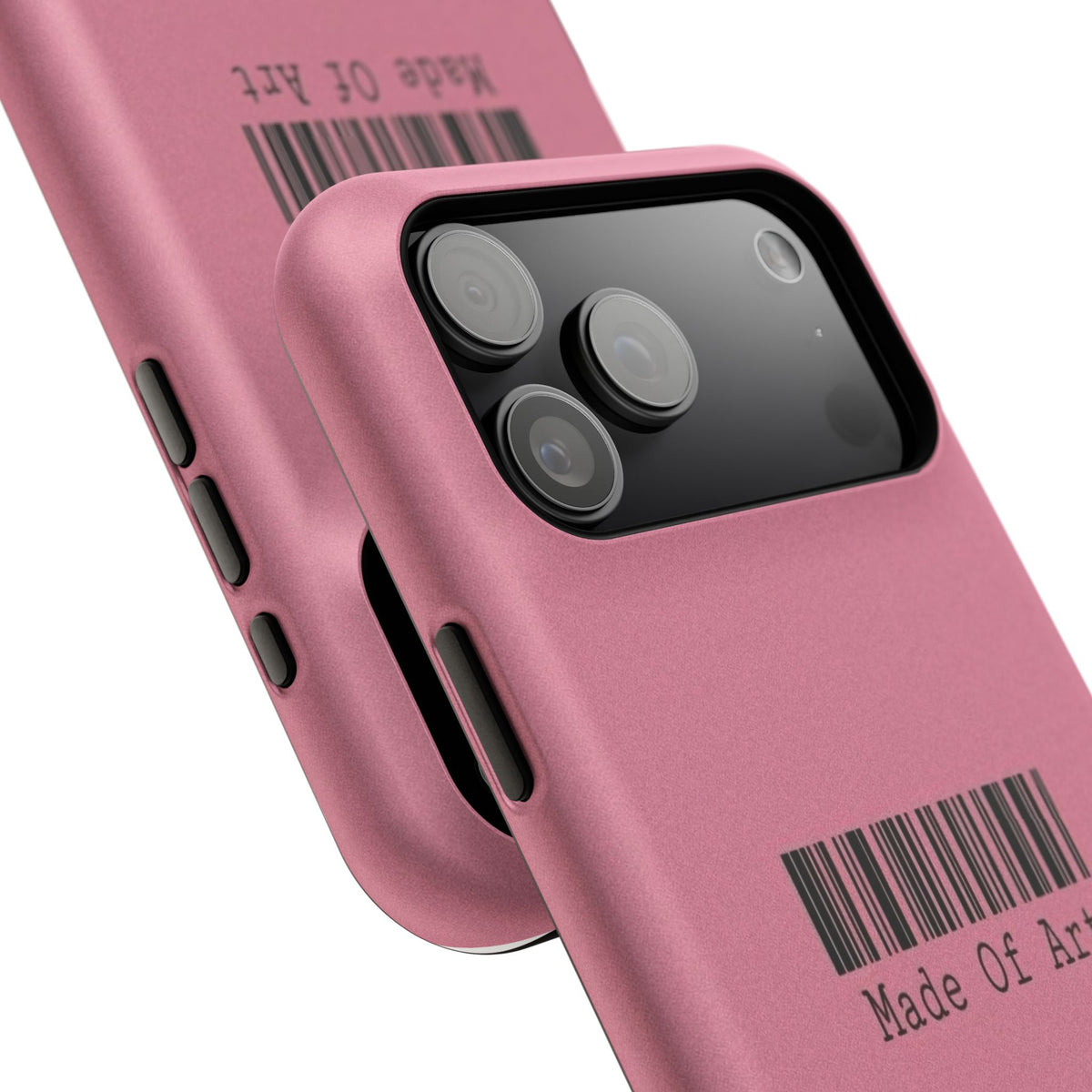 Made of Art Pink Impact-Resistant Phone Case — Barcode Graphic Protective Cover