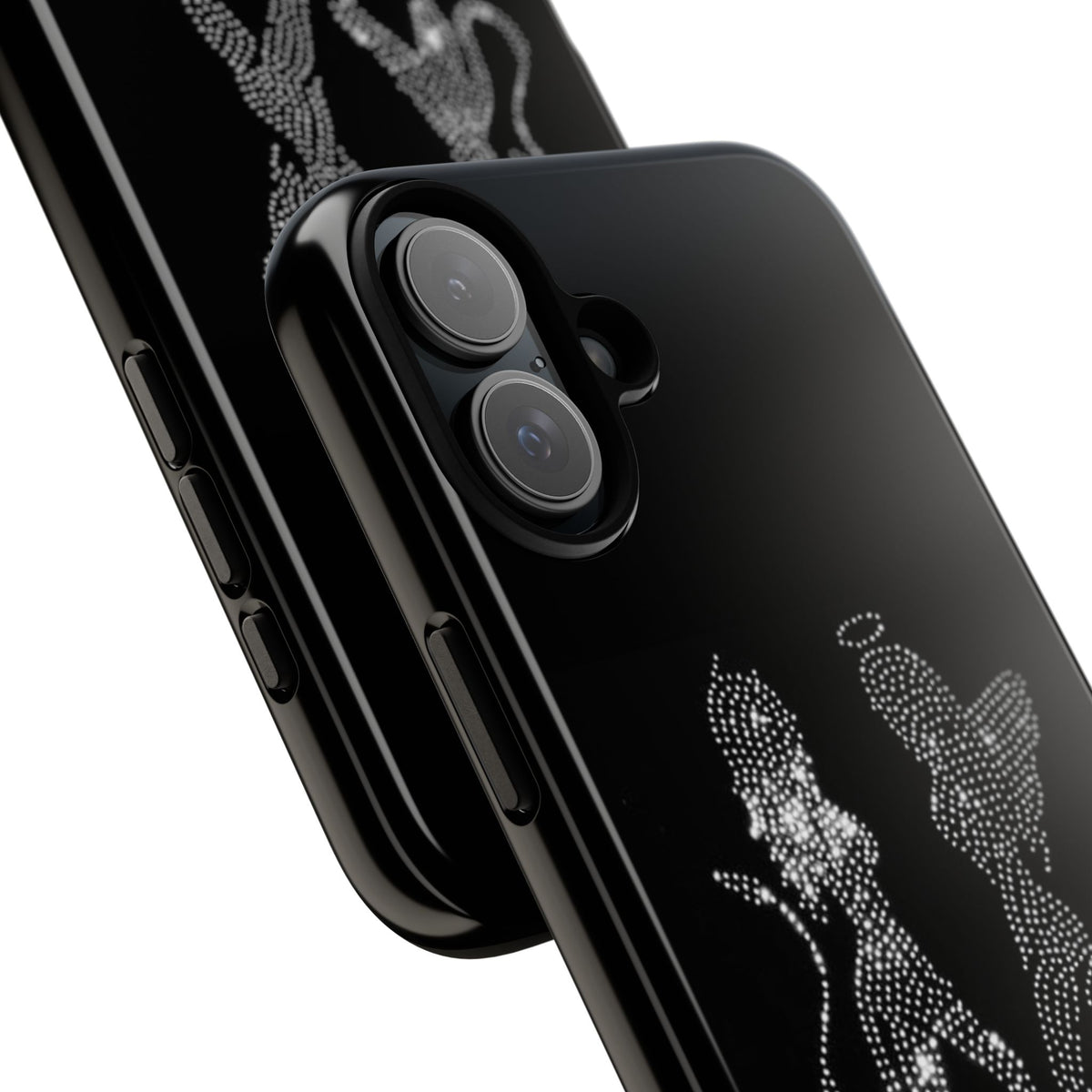 Rhinestone Angel & Devil Phone Case — Bling Protective iPhone Cover
