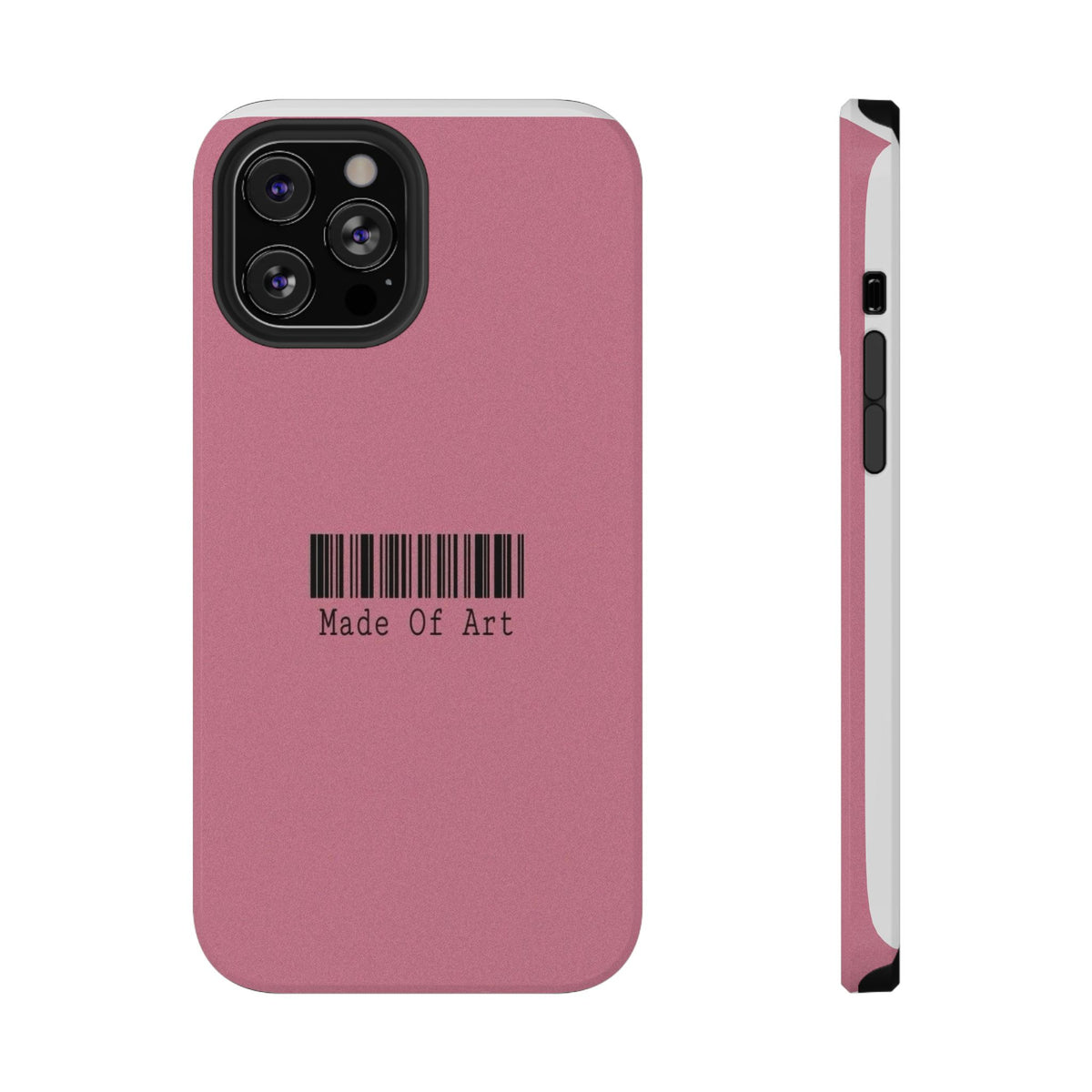 Made of Art Pink Impact-Resistant Phone Case — Barcode Graphic Protective Cover