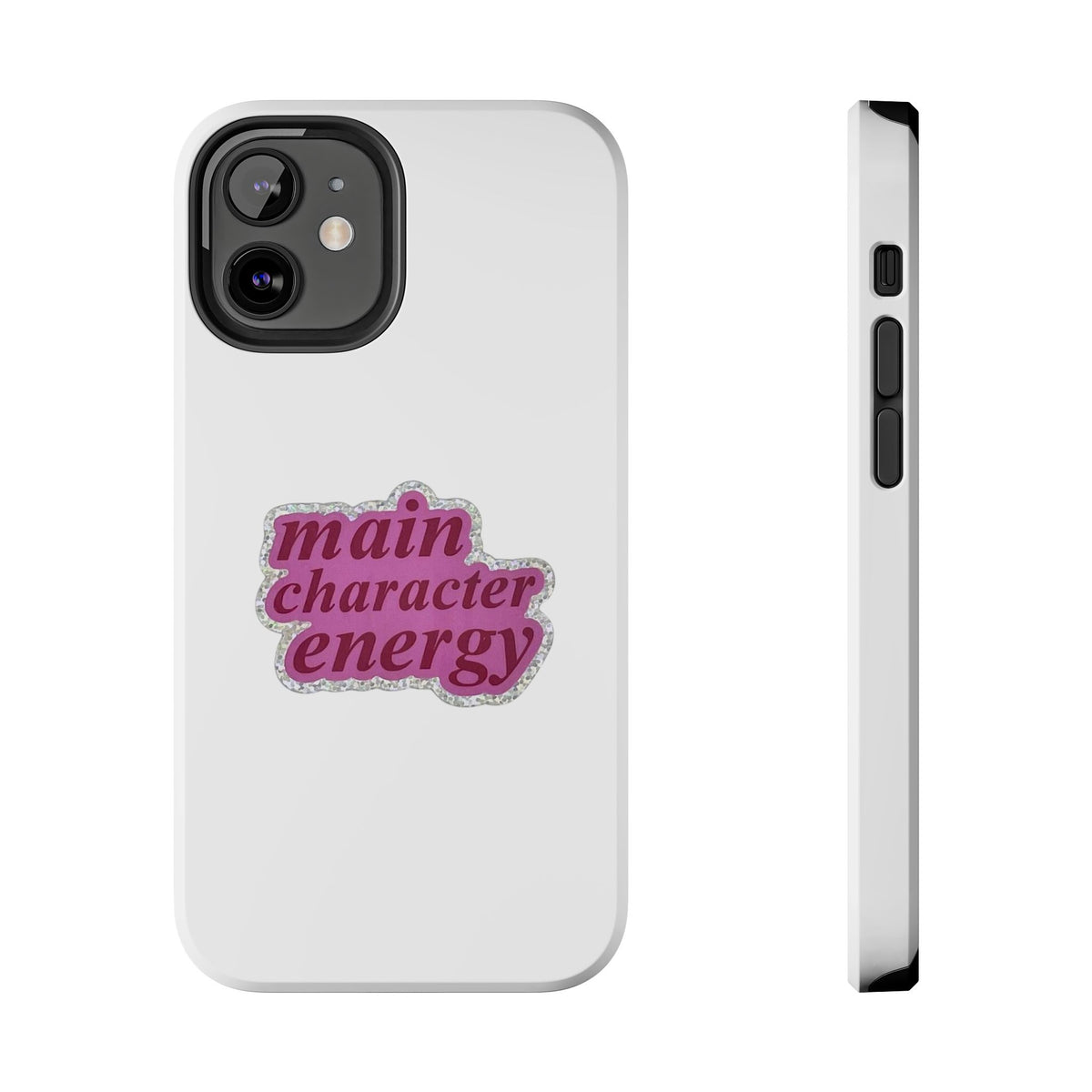 Main Character Energy Tough Phone Case — Pink Retro Graphic