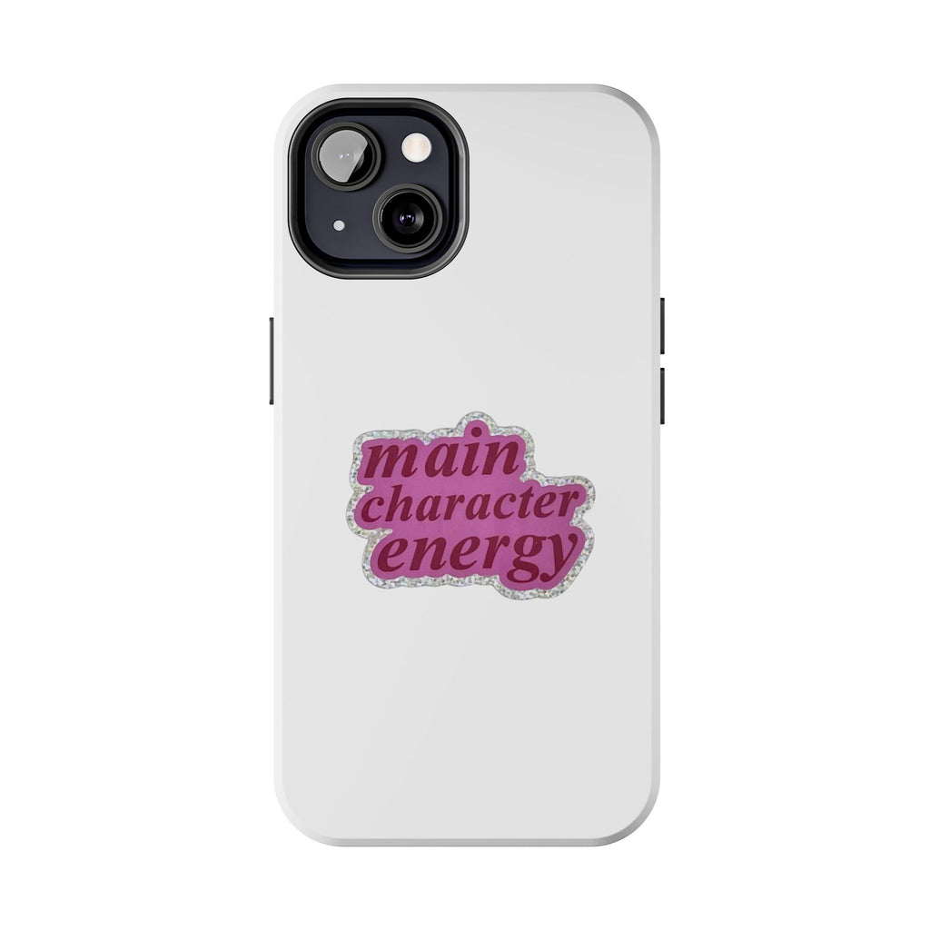 Main Character Energy Tough Phone Case — Pink Retro Graphic