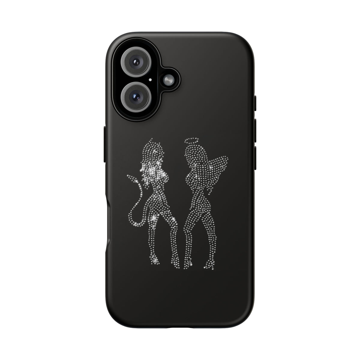 Rhinestone Angel & Devil Phone Case — Bling Protective iPhone Cover