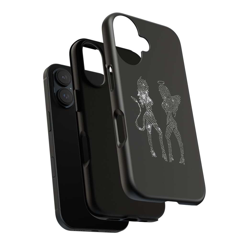 Rhinestone Angel & Devil Phone Case — Bling Protective iPhone Cover