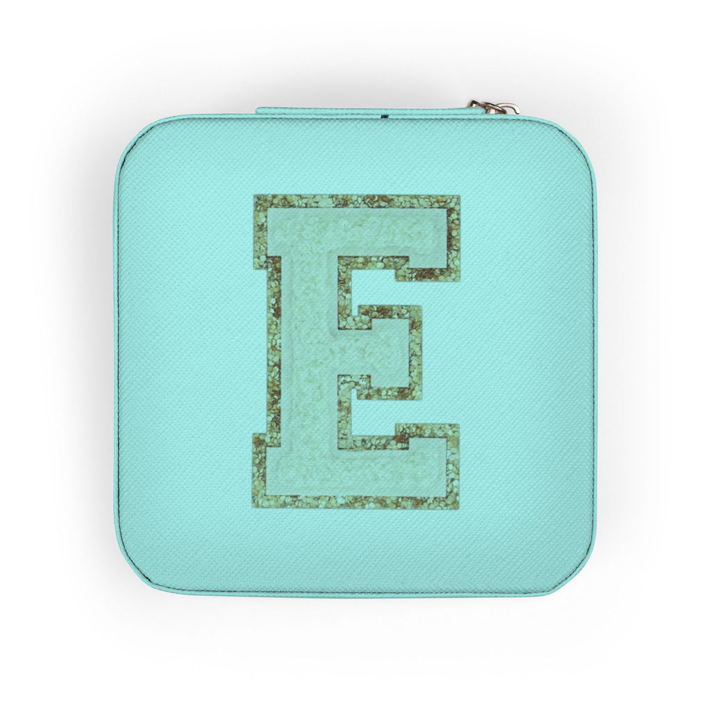 Monogram E Travel Jewelry Case — Compact Pink Travel Jewelry Organizer