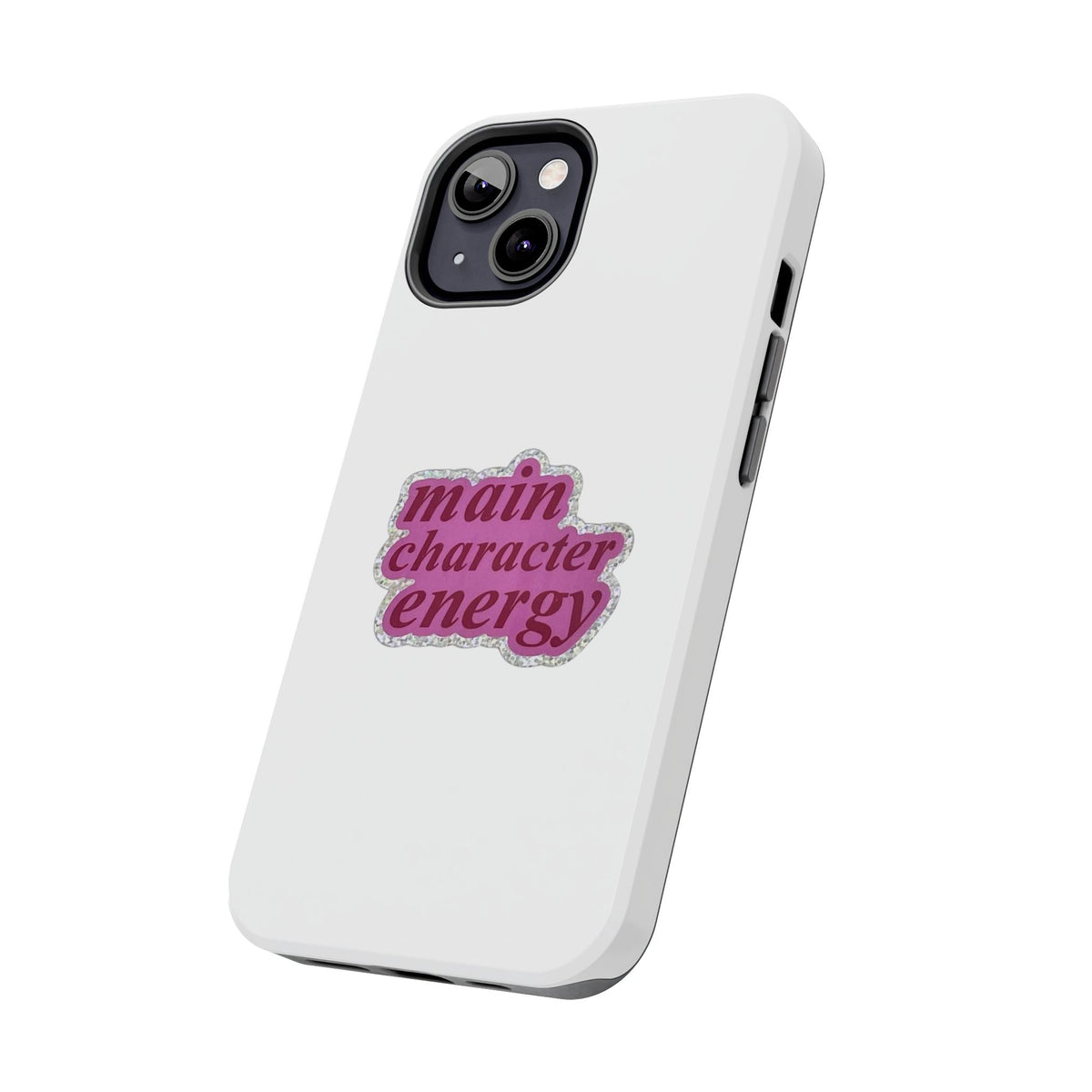 Main Character Energy Tough Phone Case — Pink Retro Graphic