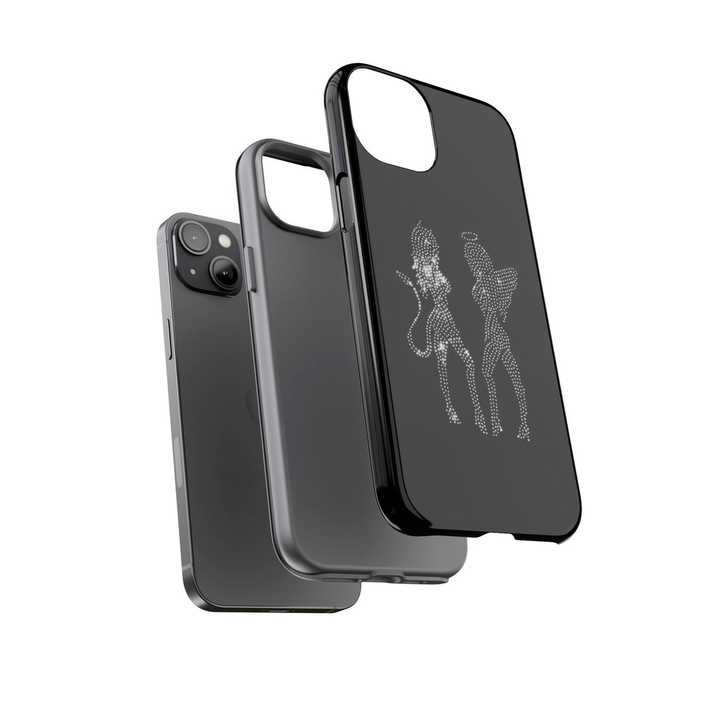Rhinestone Angel & Devil Phone Case — Bling Protective iPhone Cover