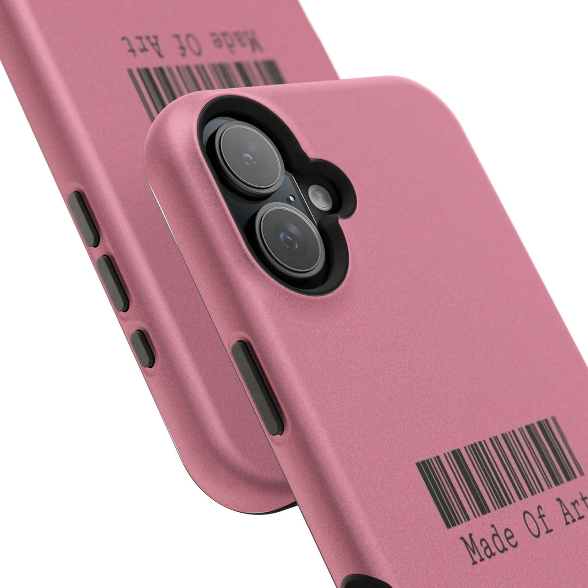 Made of Art Pink Impact-Resistant Phone Case — Barcode Graphic Protective Cover