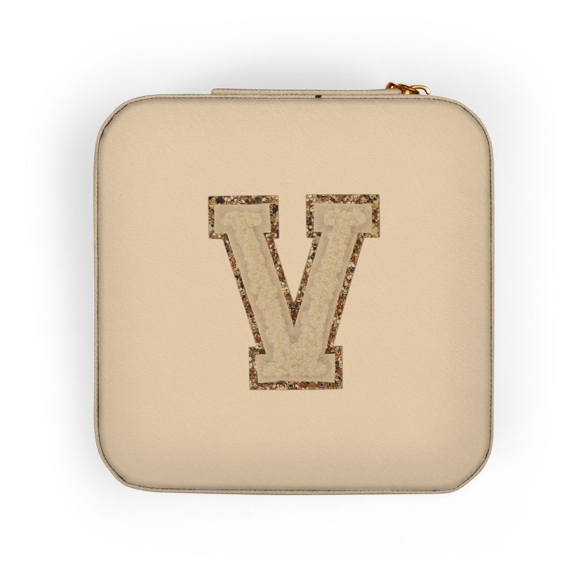 Monogram V Pink Travel Jewelry Case — Compact Organizer for Rings, Earrings & Necklaces