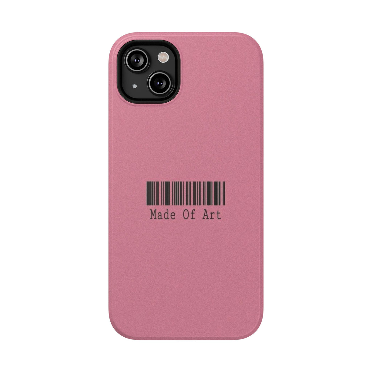 Made of Art Pink Impact-Resistant Phone Case — Barcode Graphic Protective Cover