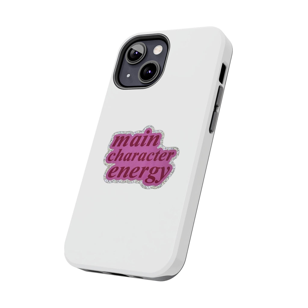 Main Character Energy Tough Phone Case — Pink Retro Graphic
