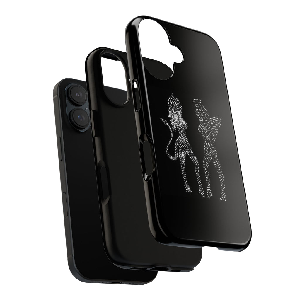 Rhinestone Angel & Devil Phone Case — Bling Protective iPhone Cover