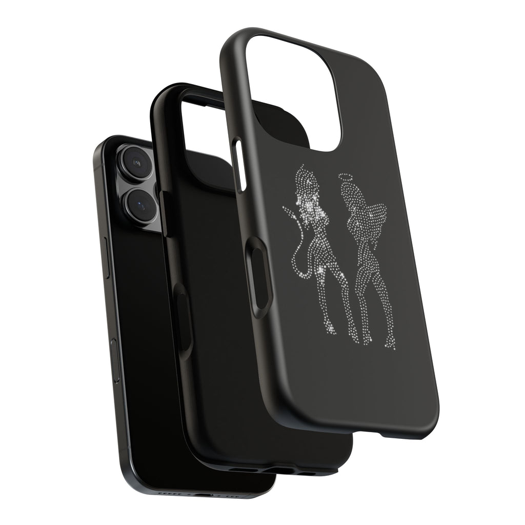 Rhinestone Angel & Devil Phone Case — Bling Protective iPhone Cover