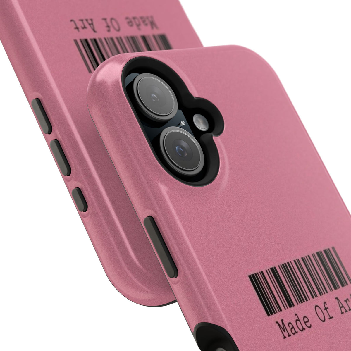 Made of Art Pink Impact-Resistant Phone Case — Barcode Graphic Protective Cover