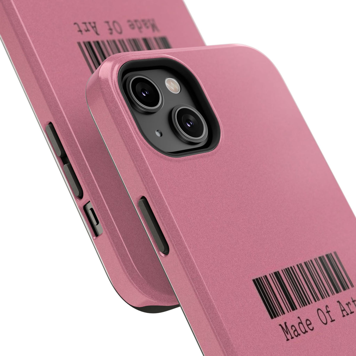 Made of Art Pink Impact-Resistant Phone Case — Barcode Graphic Protective Cover