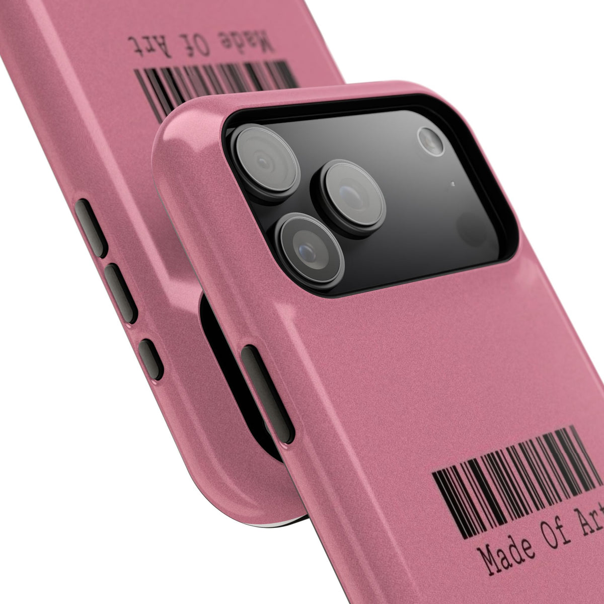 Made of Art Pink Impact-Resistant Phone Case — Barcode Graphic Protective Cover