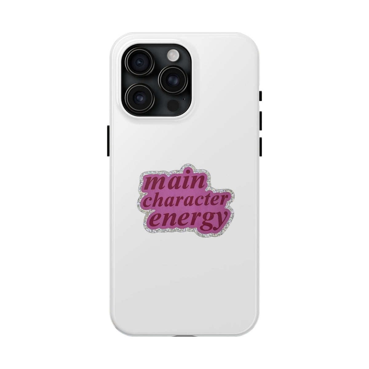Main Character Energy Tough Phone Case — Pink Retro Graphic