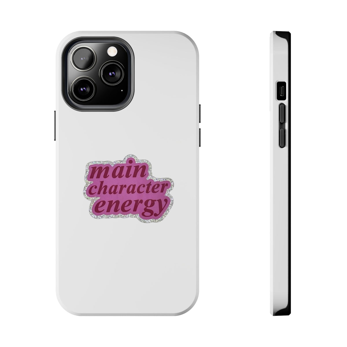 Main Character Energy Tough Phone Case — Pink Retro Graphic
