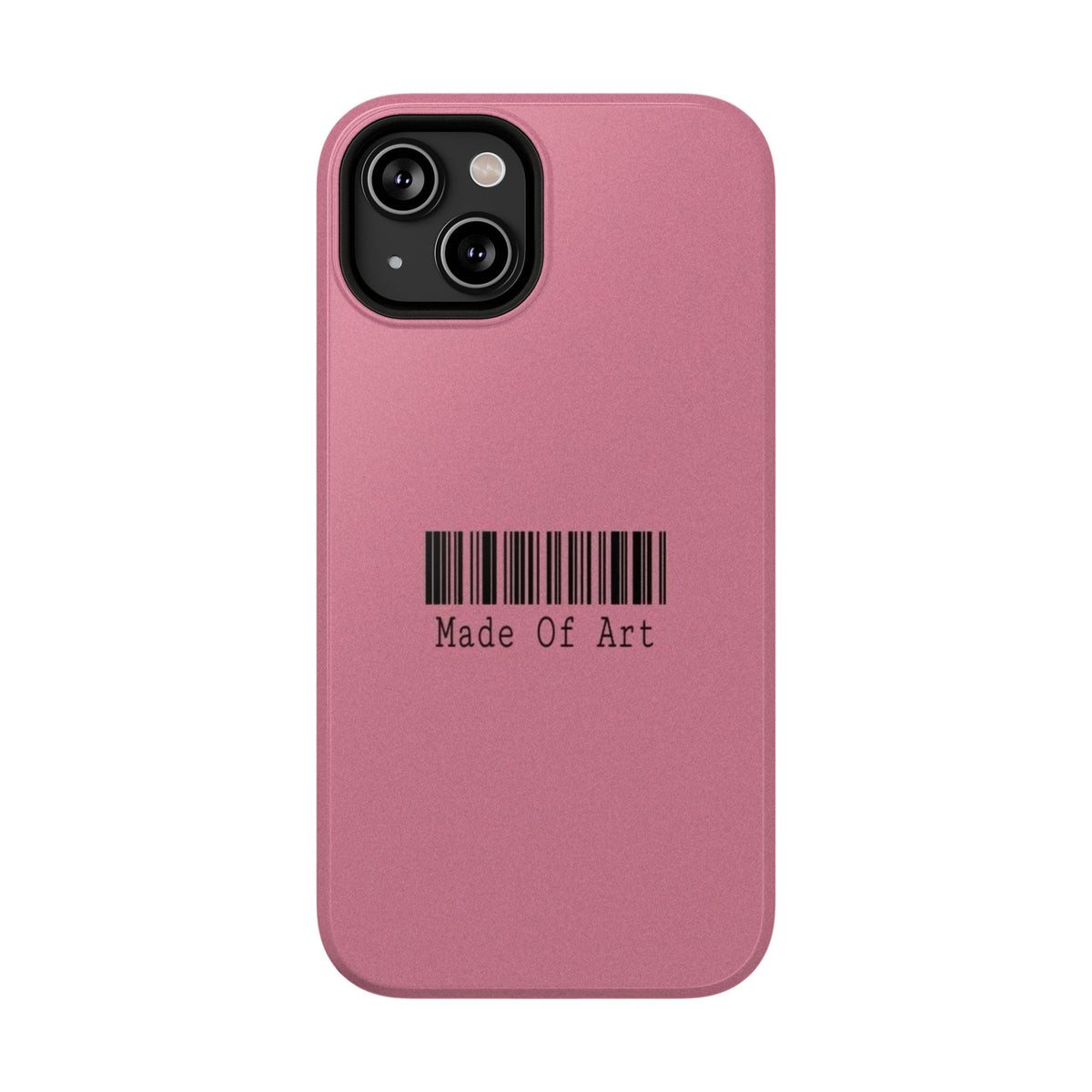 Made of Art Pink Impact-Resistant Phone Case — Barcode Graphic Protective Cover