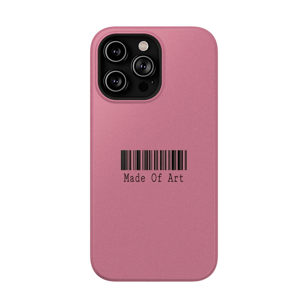 Made of Art Pink Impact-Resistant Phone Case — Barcode Graphic Protective Cover