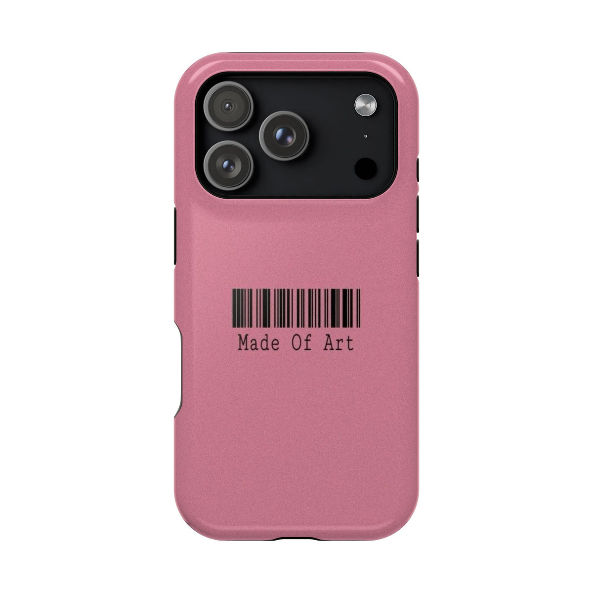 Made of Art Pink Impact-Resistant Phone Case — Barcode Graphic Protective Cover