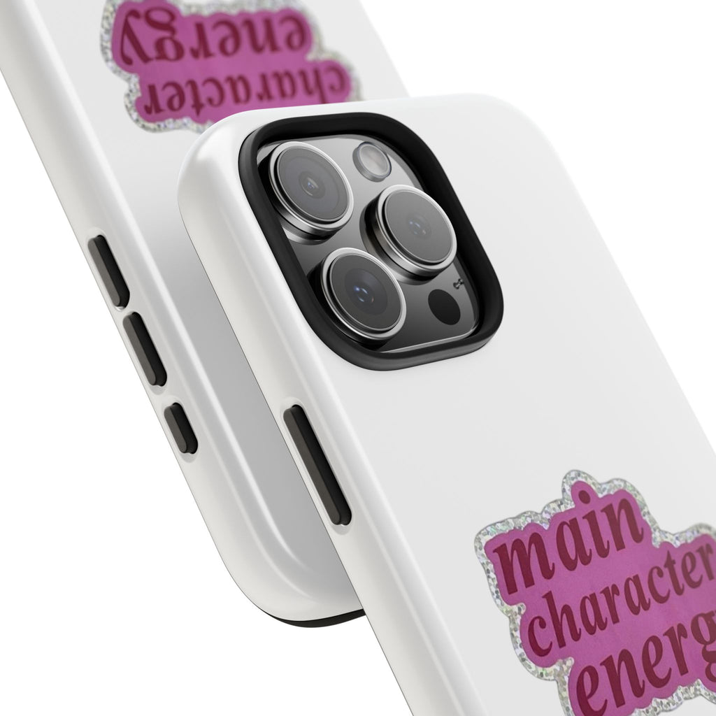 Main Character Energy Tough Phone Case — Pink Retro Graphic