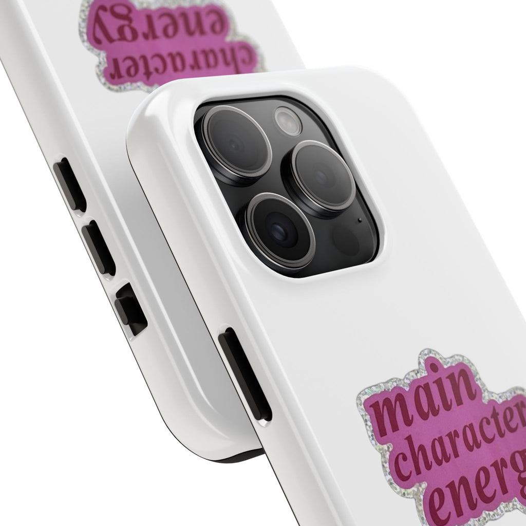 Main Character Energy Tough Phone Case — Pink Retro Graphic