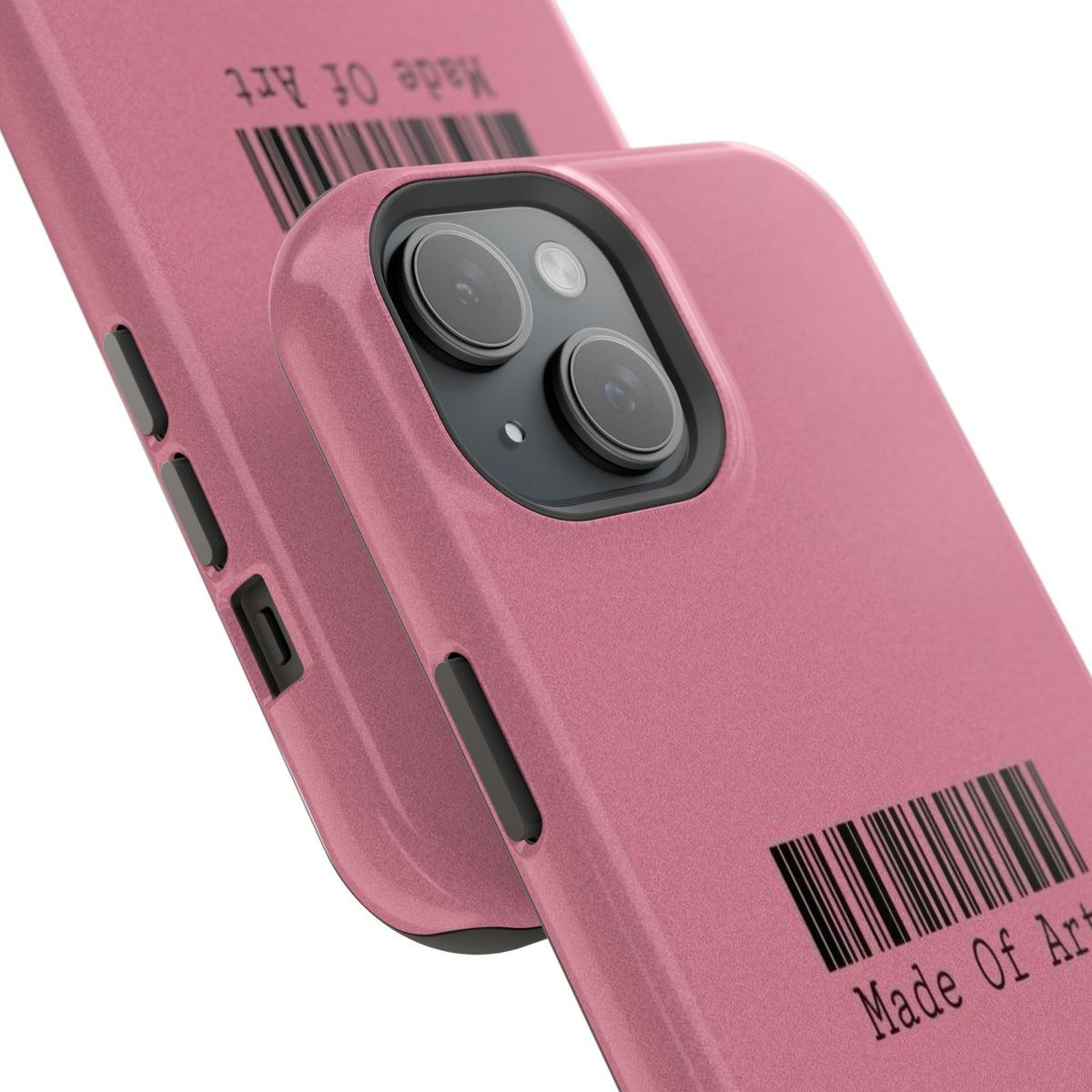 Made of Art Pink Impact-Resistant Phone Case — Barcode Graphic Protective Cover