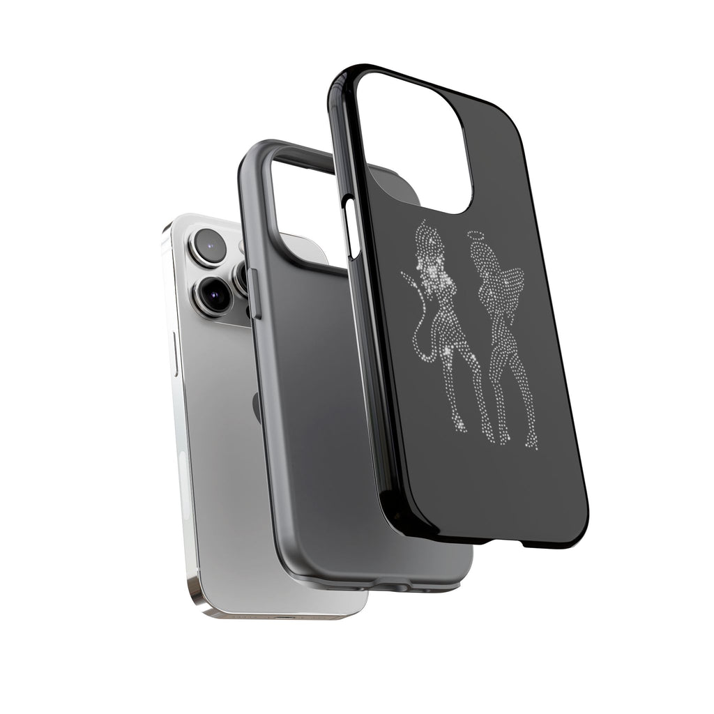 Rhinestone Angel & Devil Phone Case — Bling Protective iPhone Cover