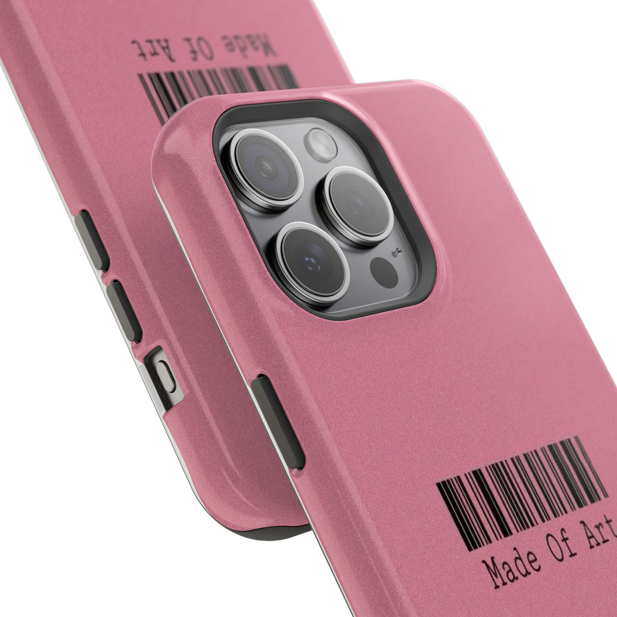 Made of Art Pink Impact-Resistant Phone Case — Barcode Graphic Protective Cover