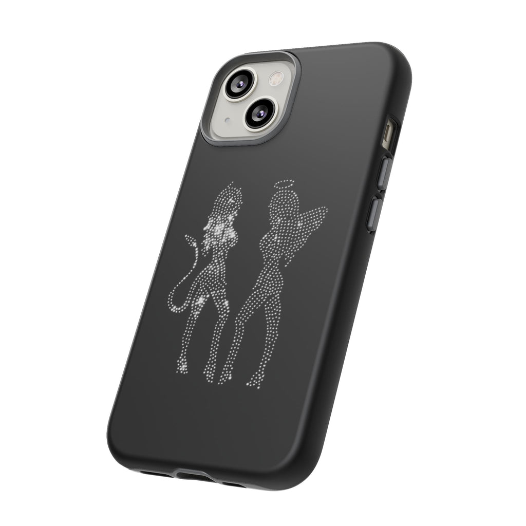 Rhinestone Angel & Devil Phone Case — Bling Protective iPhone Cover