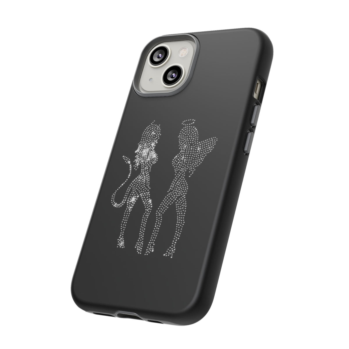 Rhinestone Angel & Devil Phone Case — Bling Protective iPhone Cover