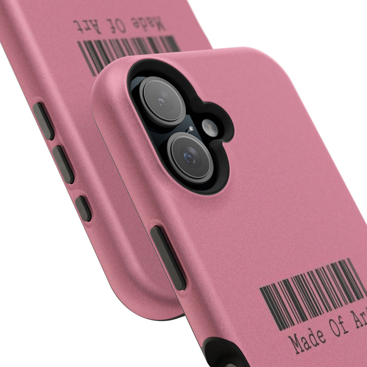 Made of Art Pink Impact-Resistant Phone Case — Barcode Graphic Protective Cover