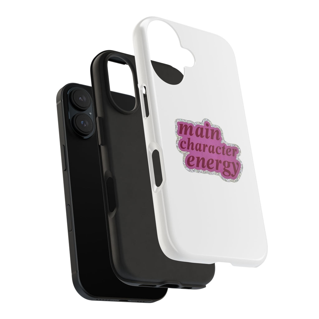 Main Character Energy Tough Phone Case — Pink Retro Graphic