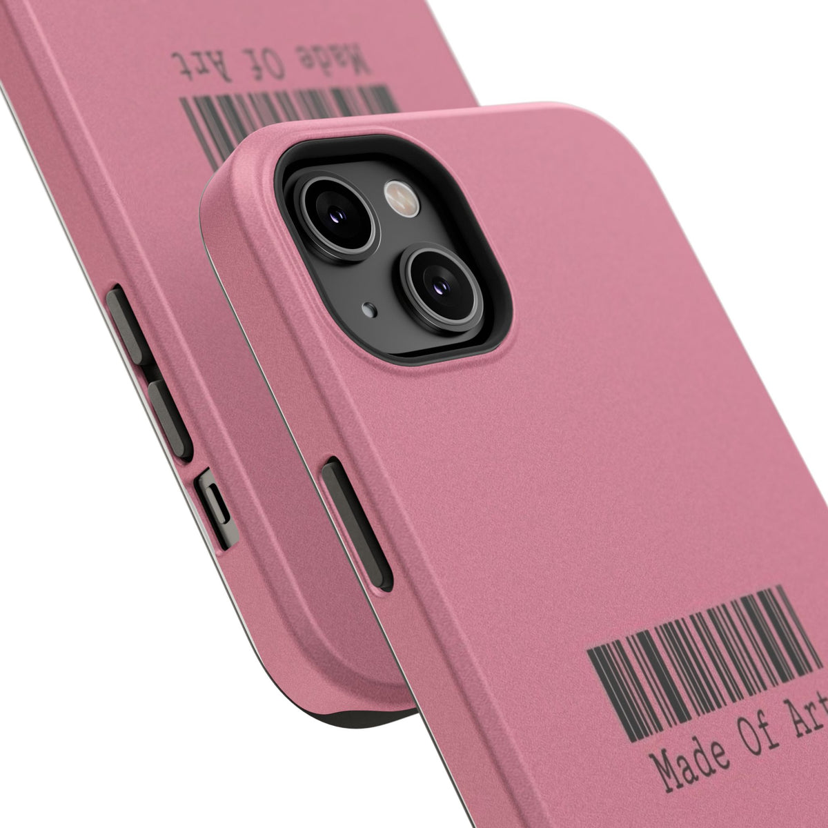 Made of Art Pink Impact-Resistant Phone Case — Barcode Graphic Protective Cover