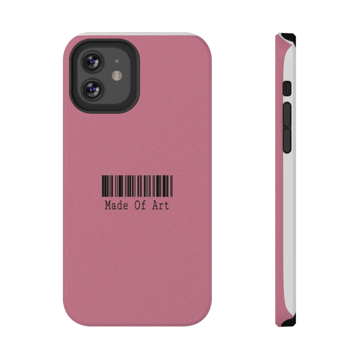 Made of Art Pink Impact-Resistant Phone Case — Barcode Graphic Protective Cover