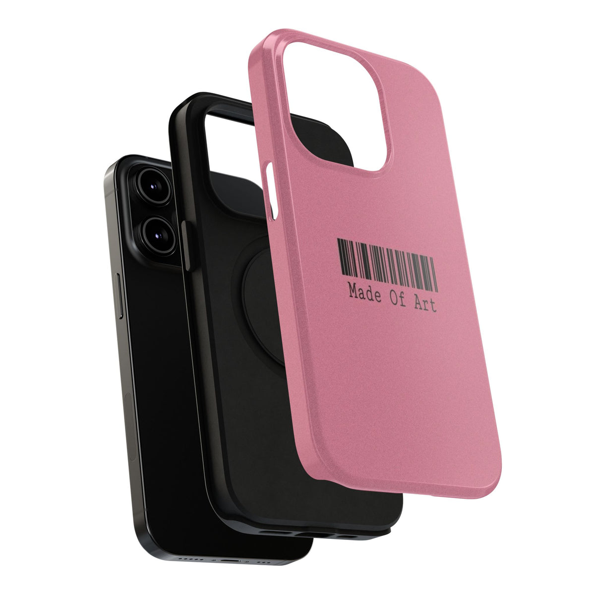 Made of Art Pink Impact-Resistant Phone Case — Barcode Graphic Protective Cover