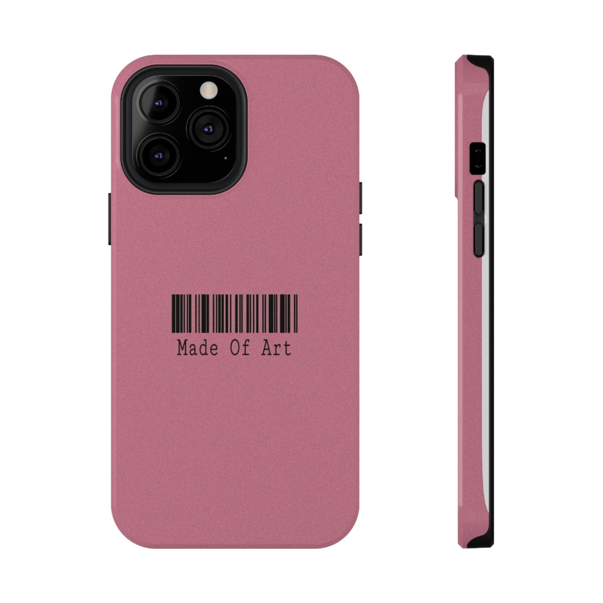 Made of Art Pink Impact-Resistant Phone Case — Barcode Graphic Protective Cover