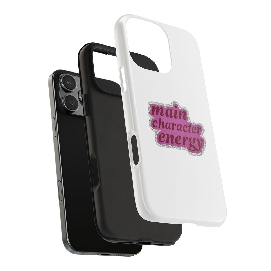 Main Character Energy Tough Phone Case — Pink Retro Graphic